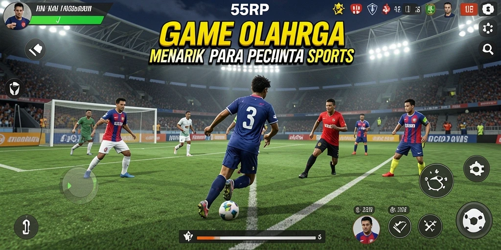 Screenshot gameplay menunjukkan aksi seru dalam 55RP