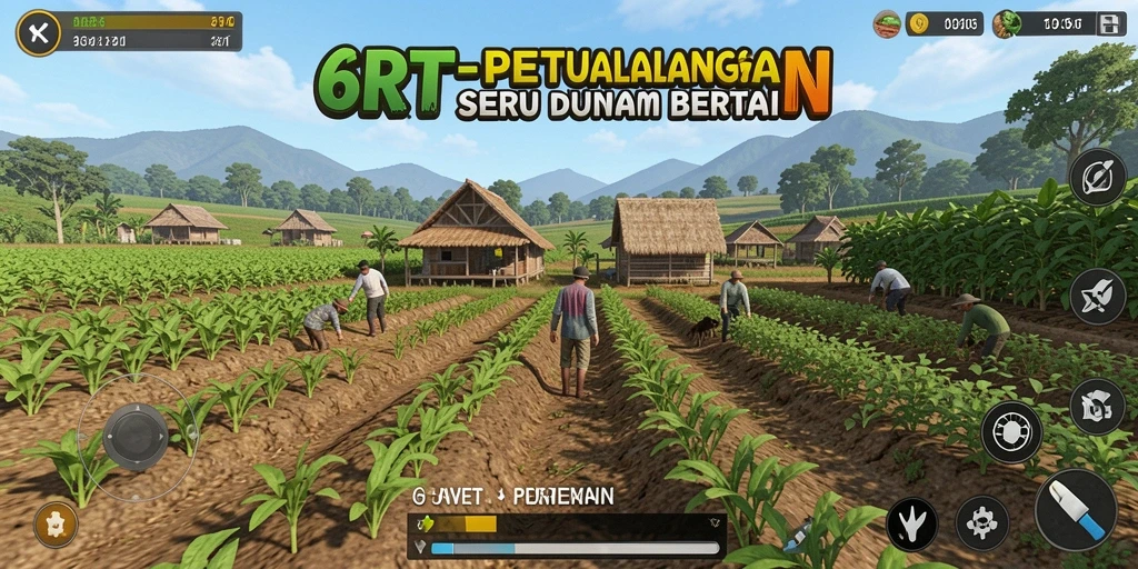 Tampilan gameplay seru dan penuh warna dalam 6RT.
