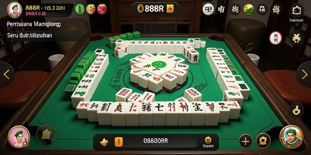 Tampilan gameplay Mahjong yang menegangkan dan mengasyikkan.