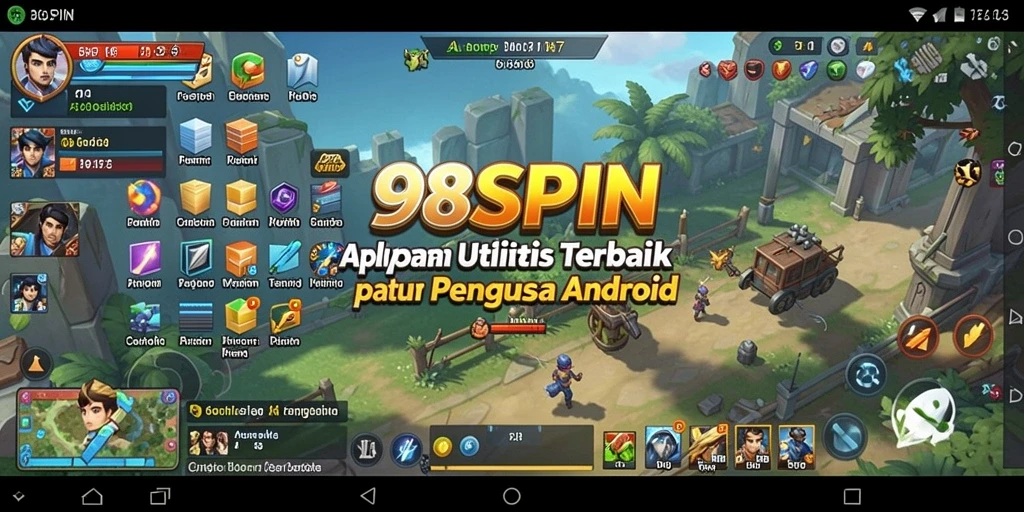 Tampilan aplikasi 98SPIN yang intuitif dengan fungsi utilitas lengkap.