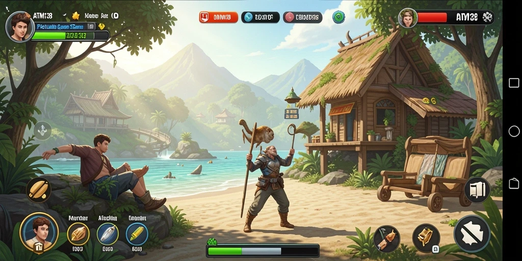 Tangkapan layar utama game ATM138 yang menunjukkan gameplay yang seru dan santai.