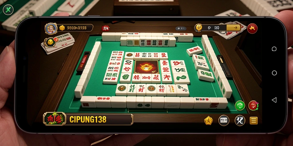 Screenshot utama CIPUNG138 menampilkan gameplay Mahjong yang seru.