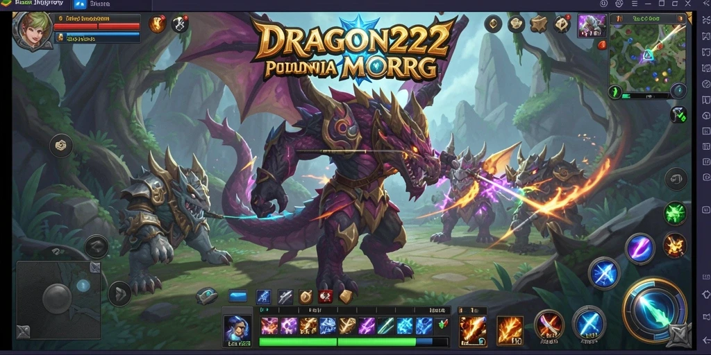 Tampilan gameplay <strong>DRAGON222</strong> yang epik dalam dunia MMORPG.