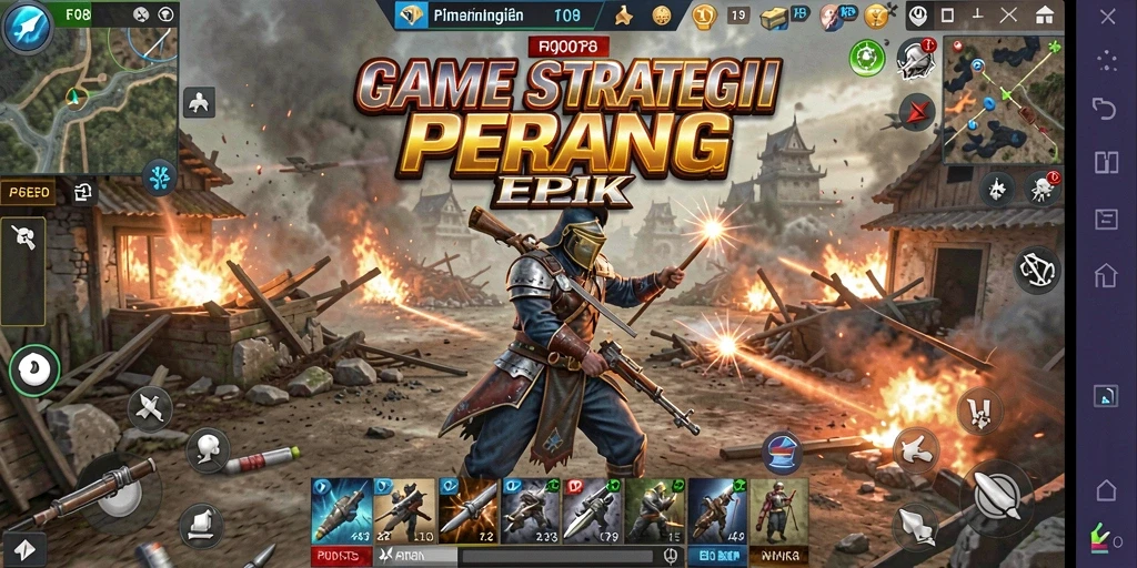 Tangkapan layar F08 menampilkan pertempuran strategi yang intens.