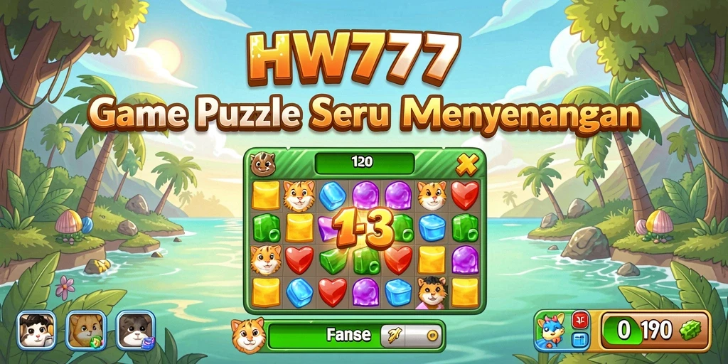 Gameplay menarik dari HW777 yang penuh dengan tantangan Match-3.