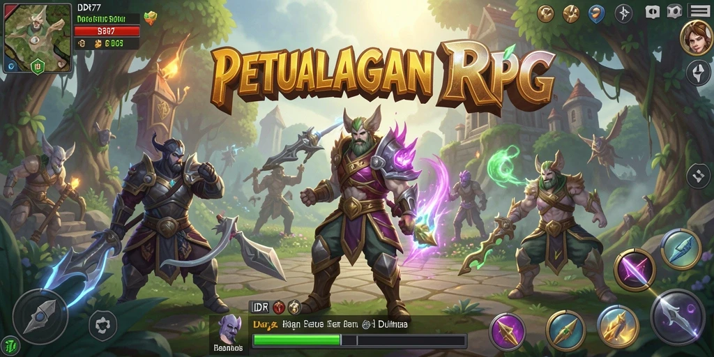 Tampilan gameplay seru di dunia RPG yang menakjubkan.