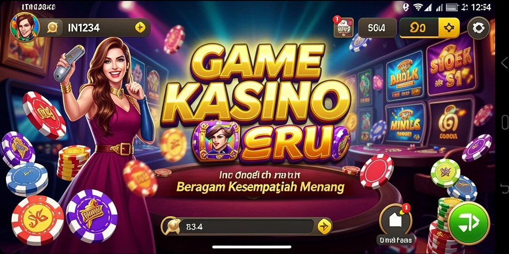 Tampilan gameplay menarik dari IN1234 yang menampilkan berbagai permainan kasino.