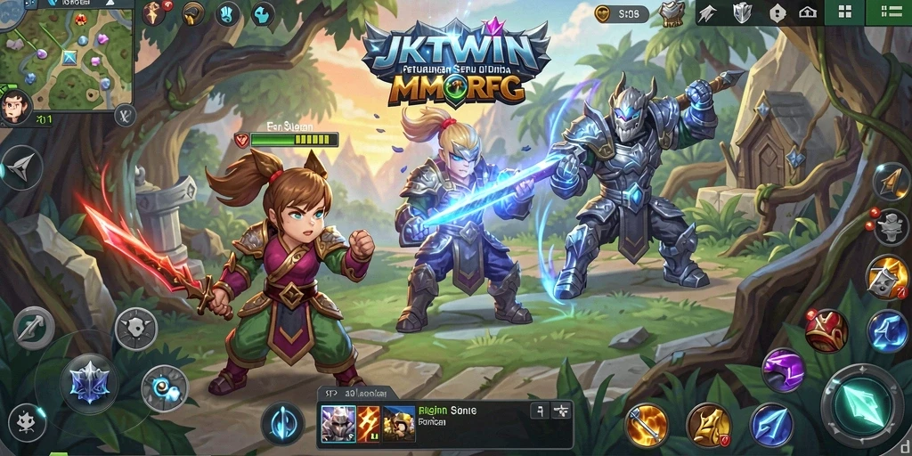 Gameplay menarik di JKTWIN menunjukkan pertempuran seru dan eksplorasi dunia.