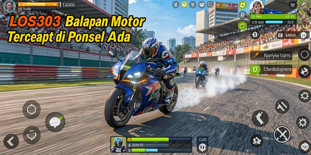 Gameplay balapan motor yang intens dan seru di LOS303.