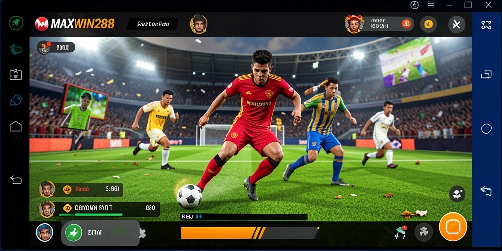 Tampilan gameplay seru di MAXWIN288 dengan aksi olahraga.
