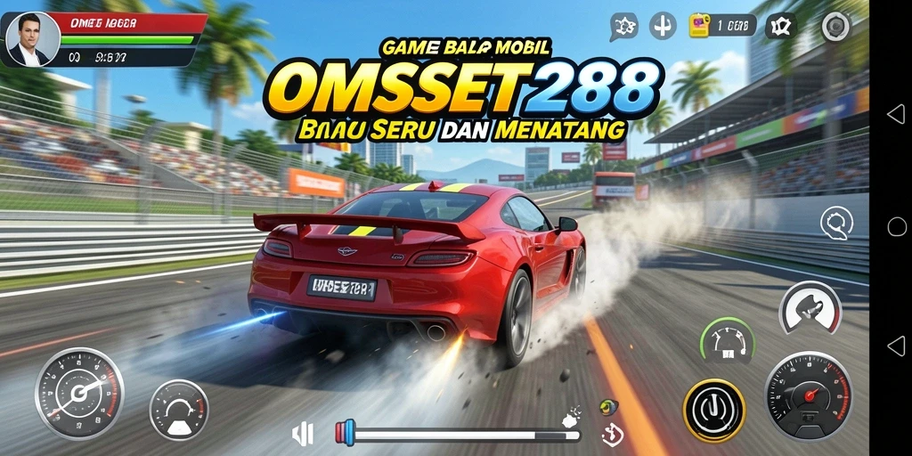 Tampilan gameplay menegangkan saat berlomba di OMSET288.