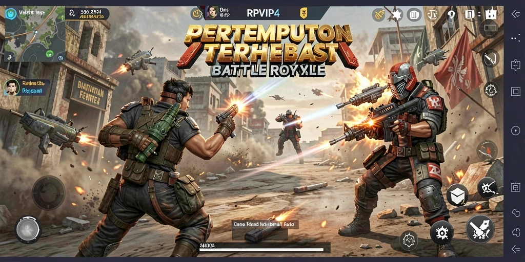 Gameplay intens dengan pertempuran seru di RPVIP4.