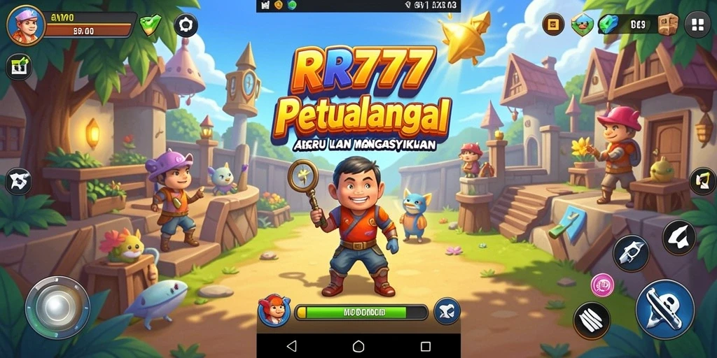 Tampilan gameplay seru RR777 dengan tantangan arcade yang menegangkan.