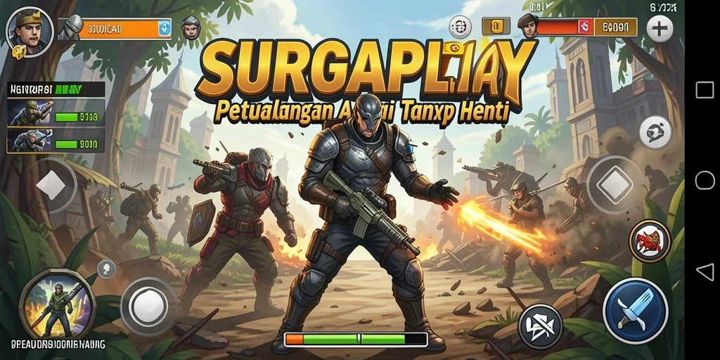 Tangkapan layar gameplay SURGAPLAY dengan aksi seru.