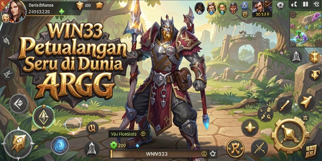 Screenshot menunjukkan pertarungan epik dalam dunia ARPG.